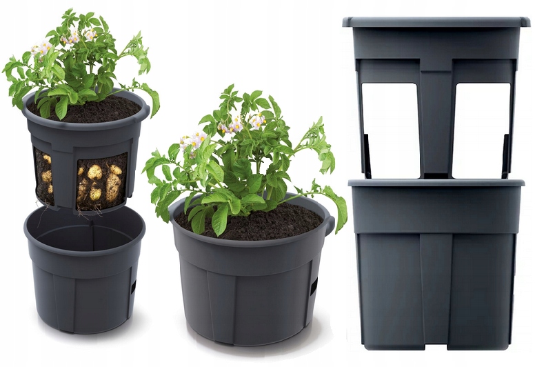 Kvetináč Prosperplast 29,5 cm x 29,5 x 23,6 cm priemer 29,5 cm plastový čierny